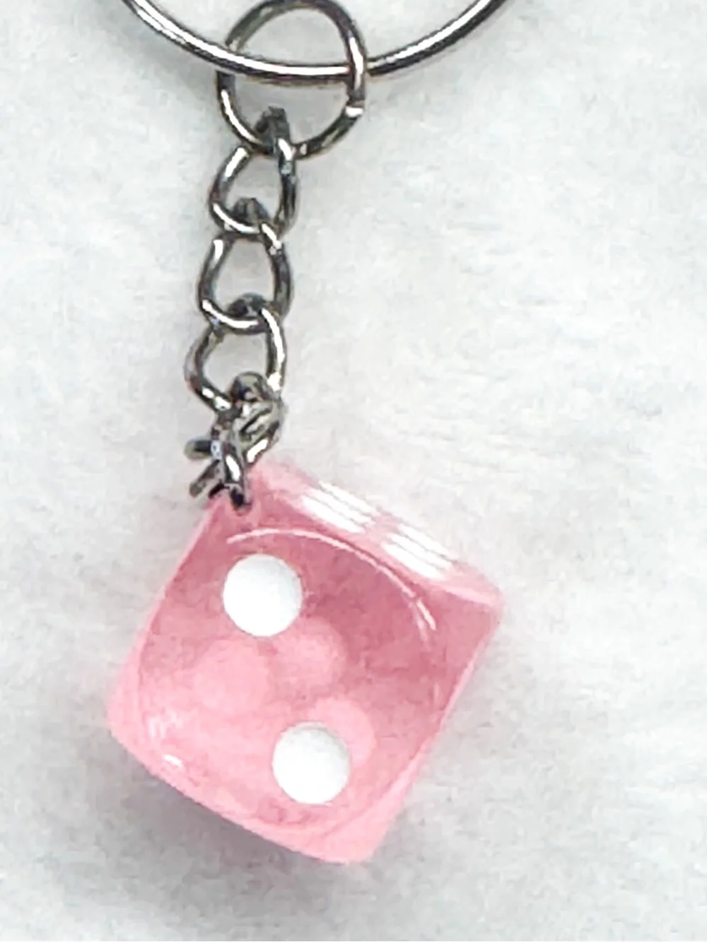 Mini Dice Keychain – Pick One Color – Cute Game Bag Charm